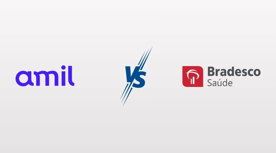 Empreendedor comparando lado a lado as opções de planos de saúde Amil e Bradesco Saúde