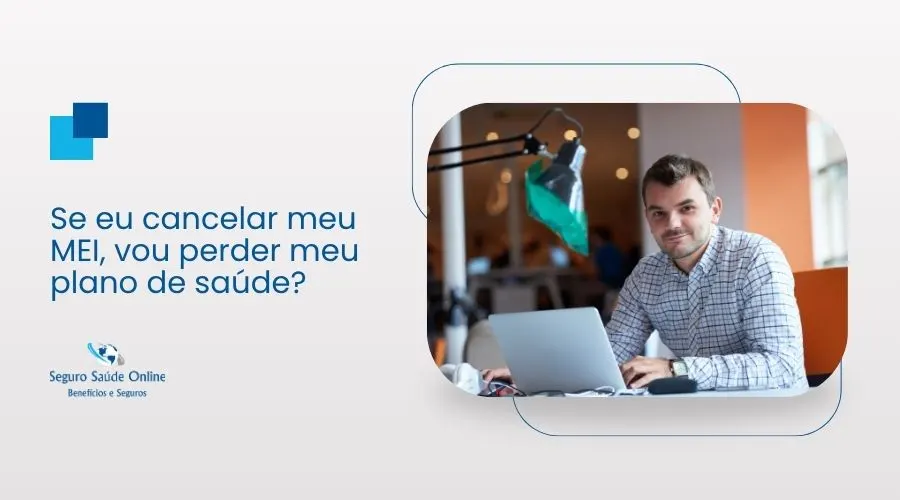 Documentos de cancelamento do CNPJ MEI ao lado de uma carteirinha de plano de saúde