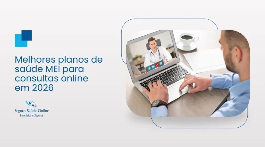 Microempreendedor realizando consulta médica online via telemedicina no computador