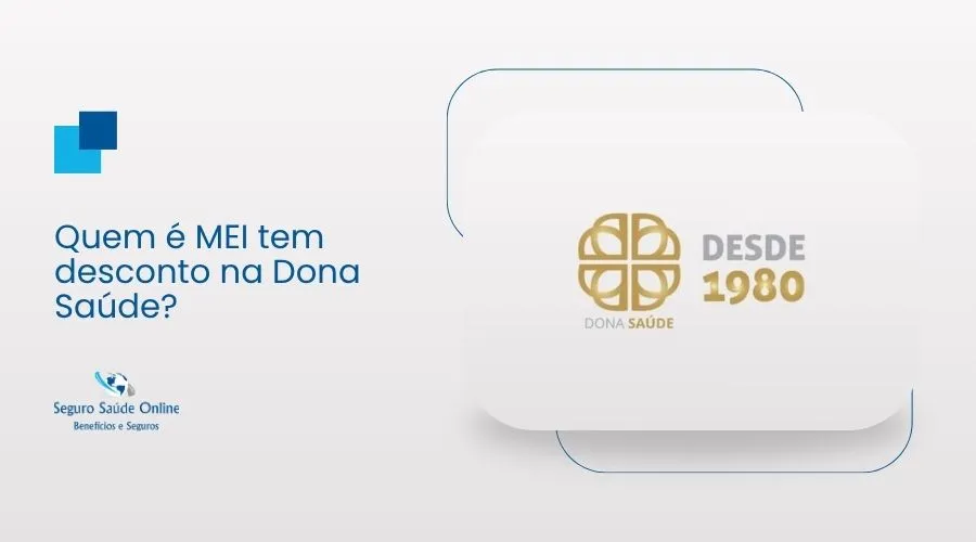 Guia mostrando que quem é MEI tem desconto na Dona Saúde e as tabelas de preços PME