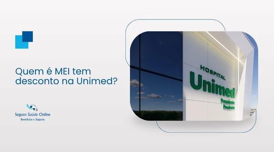 Guia mostrando que quem é MEI tem desconto na Unimed e as tabelas de preços